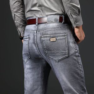 gray Vintage Business Jeans